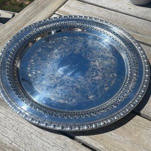 Silver Plated tray platter. Vintage